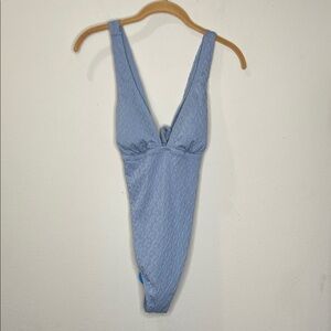 Cupshe Blue Quilted Kids One Piece Swimsuit